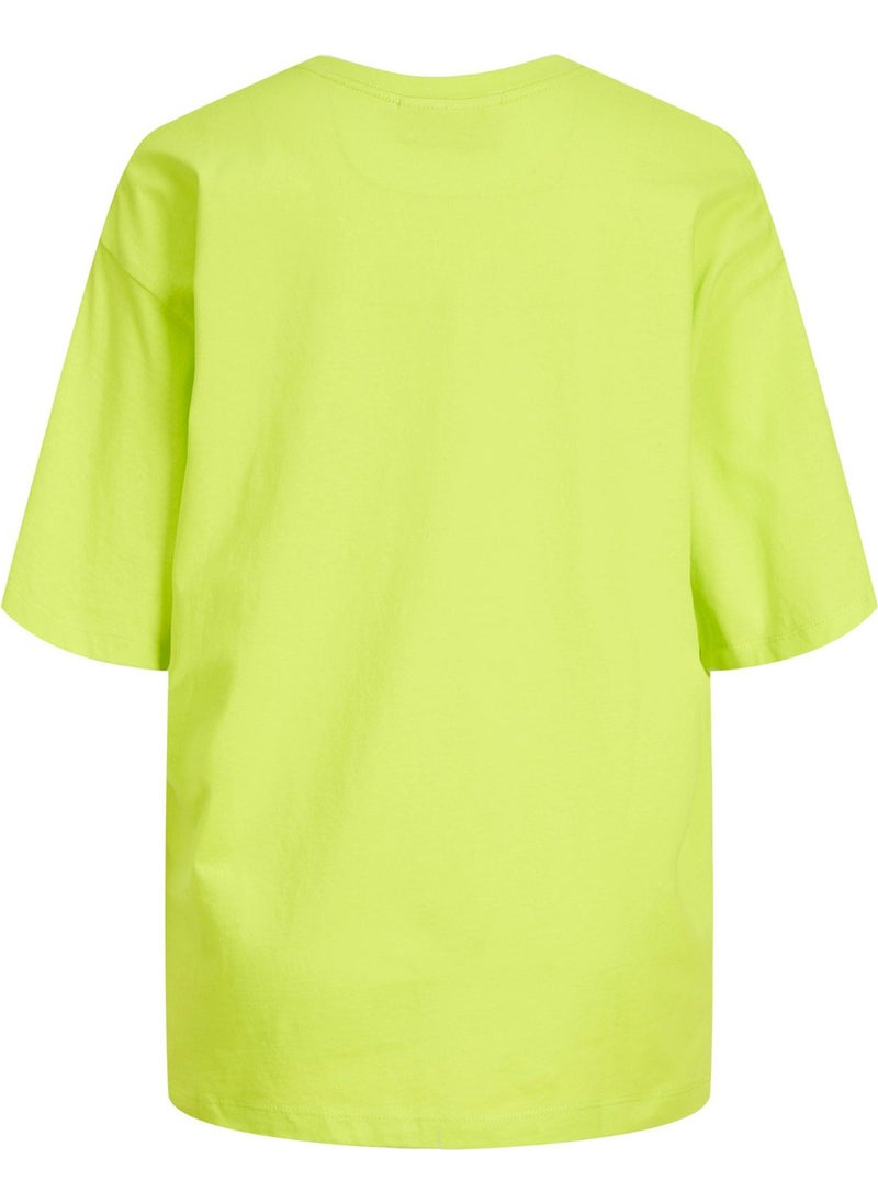 Crew Neck Yellow Women's T-Shirt 12205777