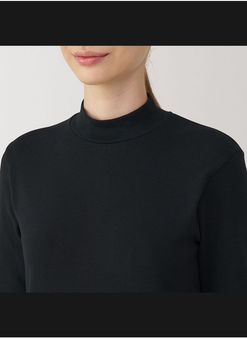 Brushed Ribbed High Neck Long Sleeve T-Shirt