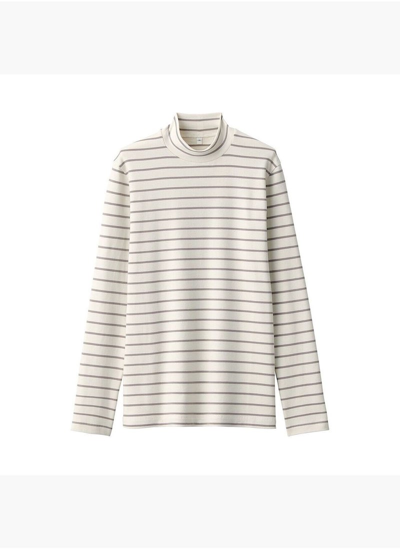 Brushed Ribbed High Neck Long Sleeve T-Shirt