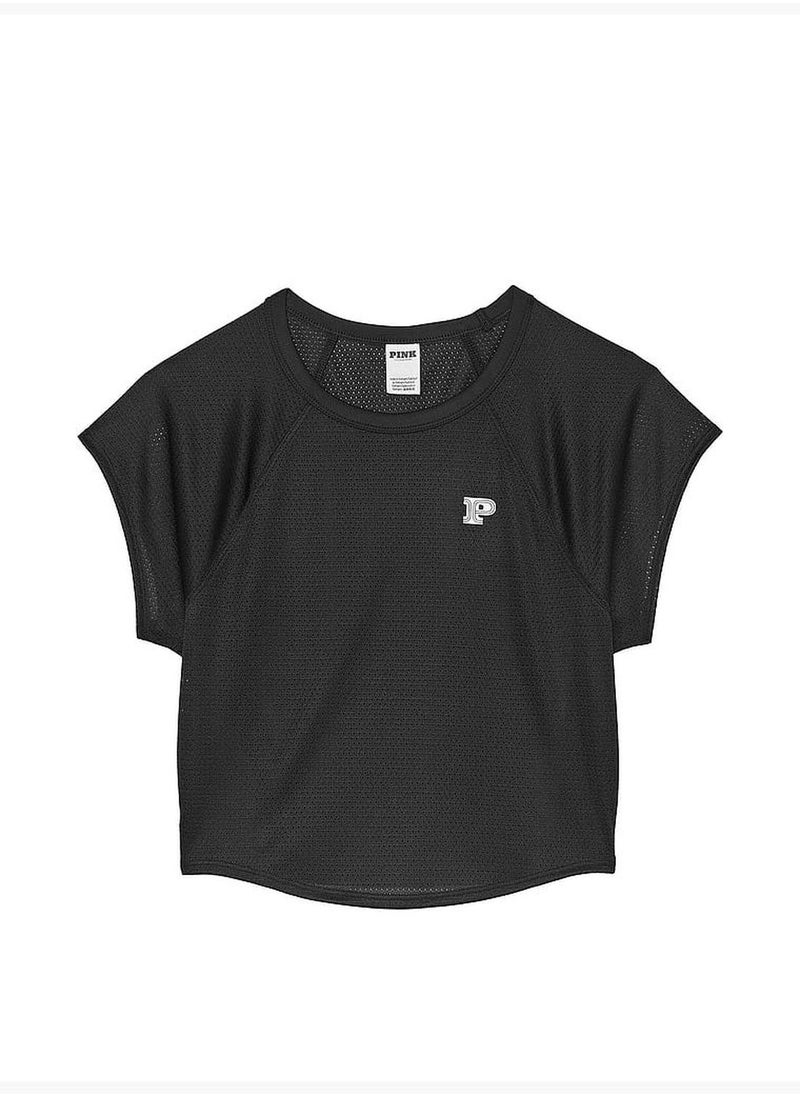 Mesh Tech Raglan Cropped Tee