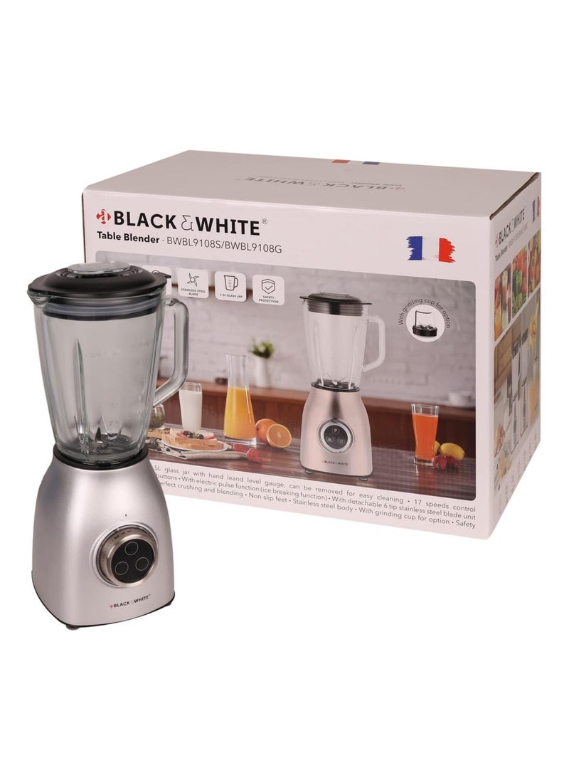 BLACK & WHITE Table blender with 17 speeds control and Ice breaking function | BWBL9108S