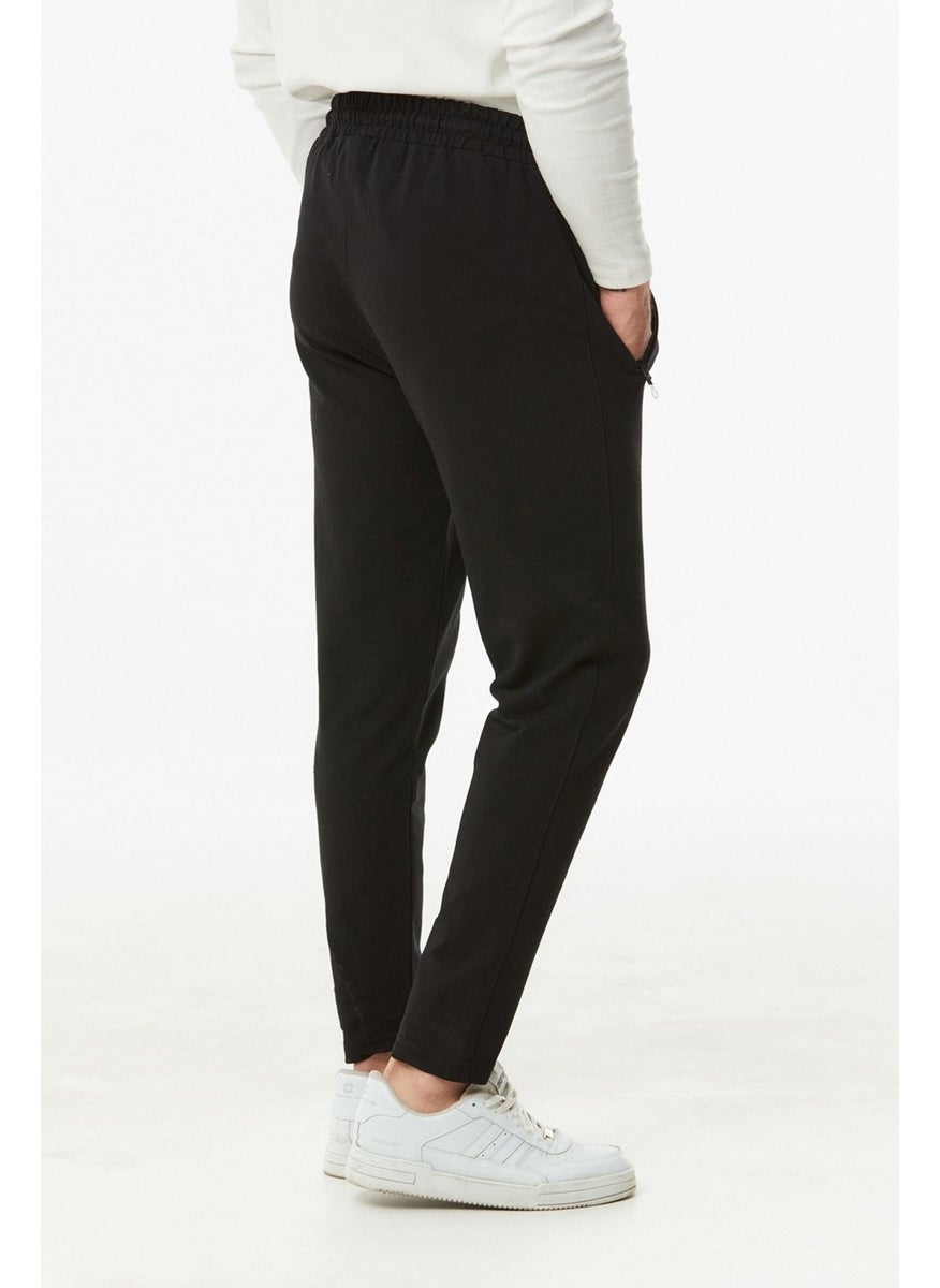 Elastic Waist Pipe Leg Sweatpants