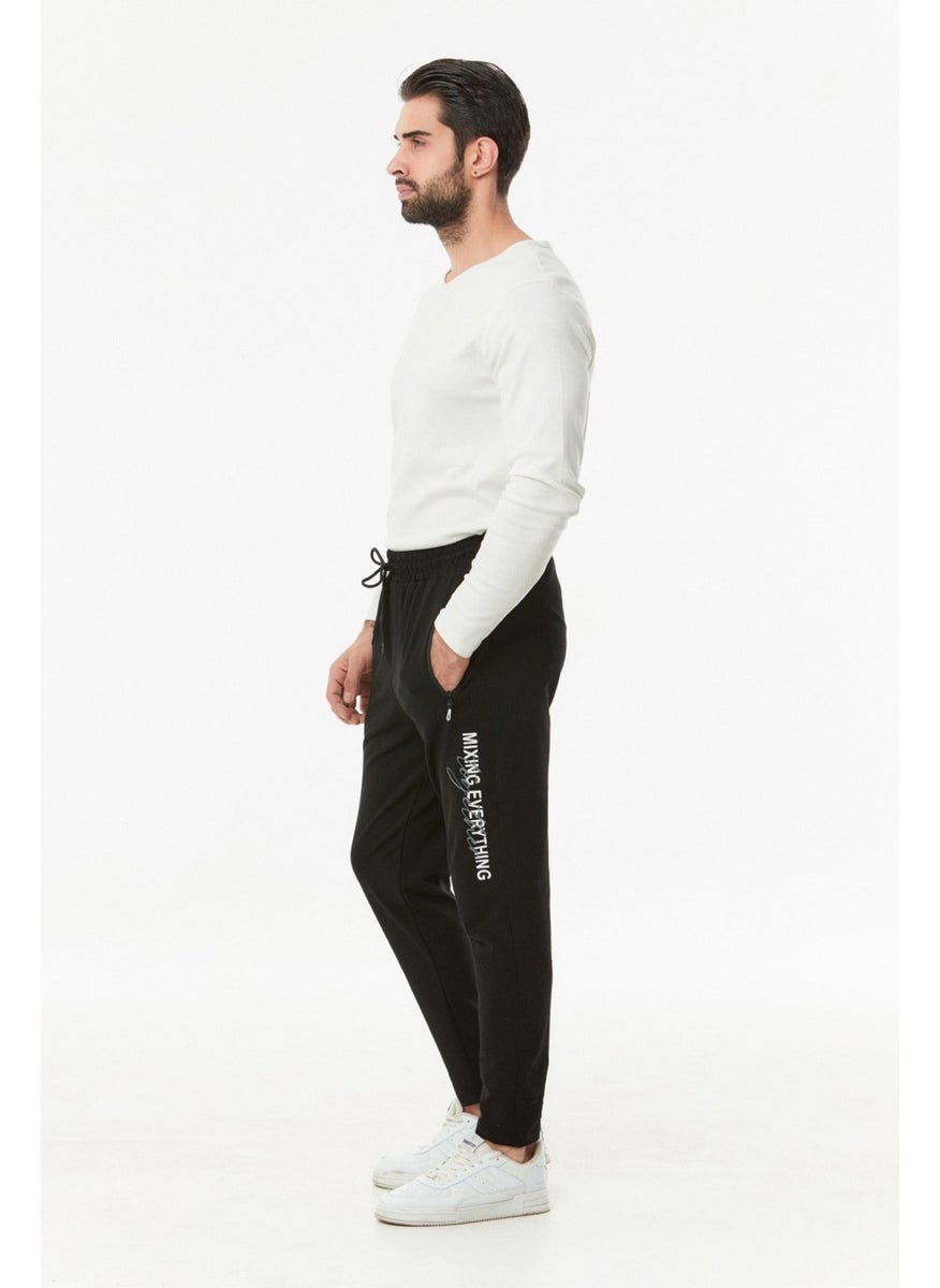 Elastic Waist Pipe Leg Sweatpants