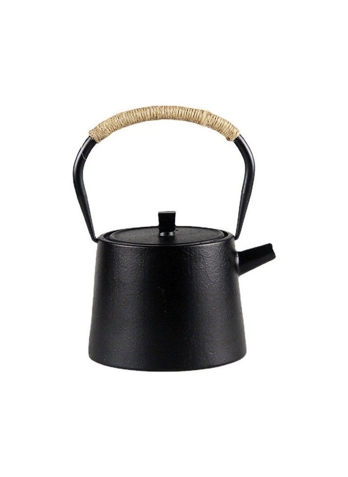 Simple Chinese -style cast iron pot to boil water and make tea Colour:Dark blue