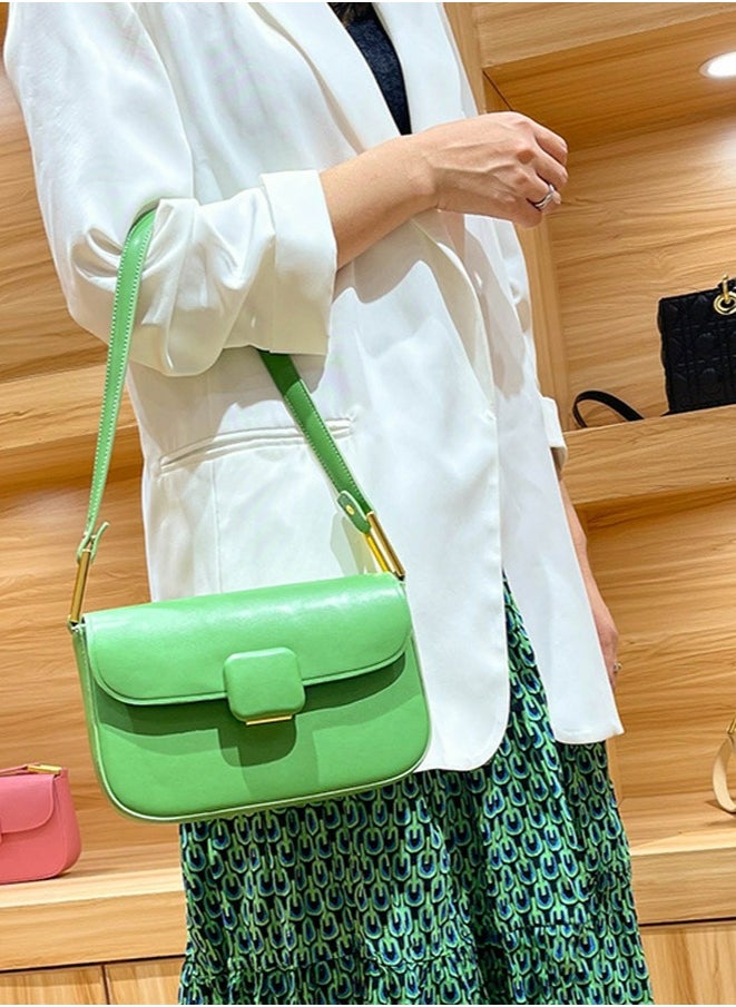 Ladies'Fashionable Candy Color Bag Handbag Single Shoulder Crossbody Bags Green