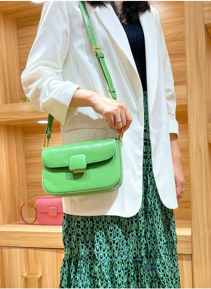 Ladies'Fashionable Candy Color Bag Handbag Single Shoulder Crossbody Bags Green