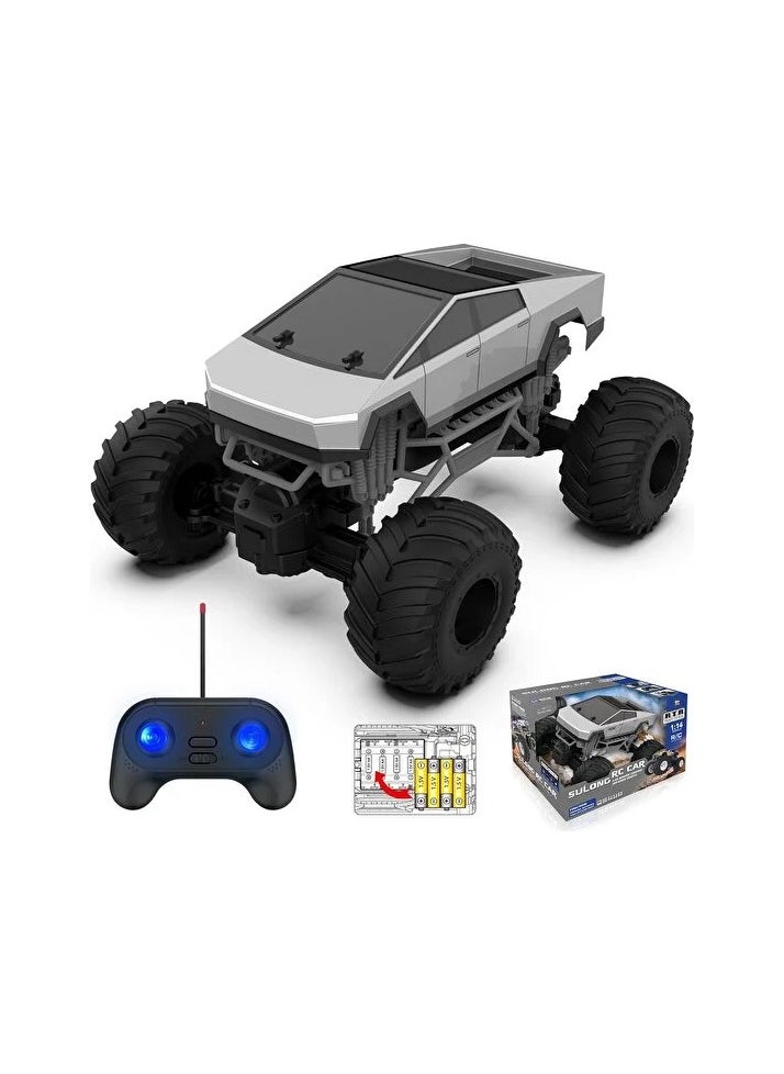 Children remotely controlled truck, 1:14 -scale land for children RC Cybertruck, 2.4GH Colour:Black