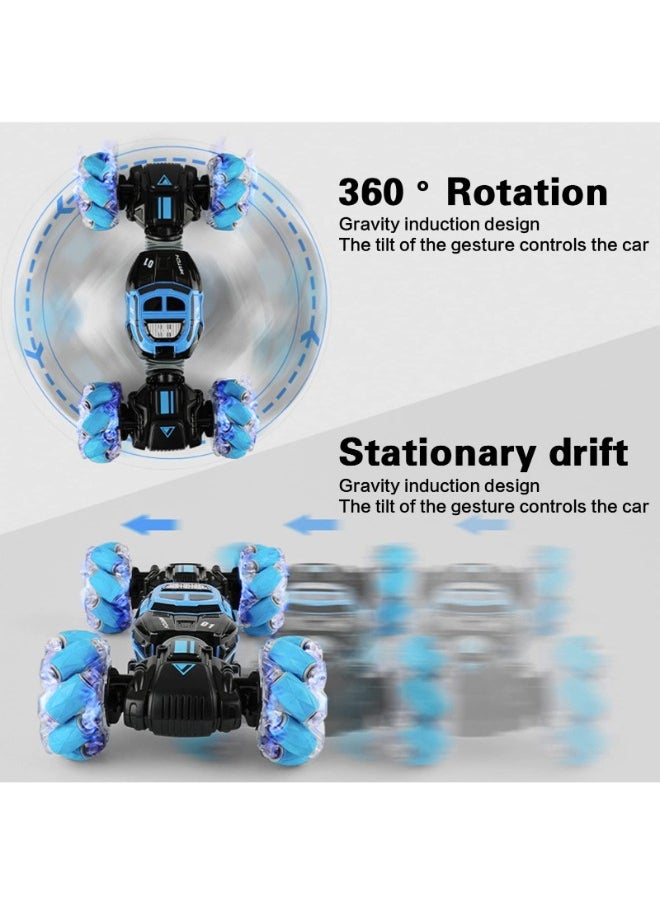 Gesture RC Car – 4WD 2.4GHz Double-Sided Rotating Buggy, 360° Flip Stunt Car with Lights & Music, Birthday Toy for Boys & Girls