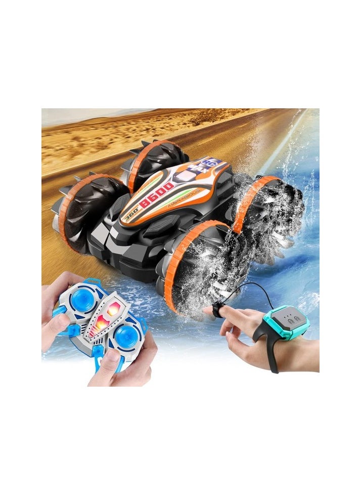 Amphibi RC Car for Children - 2.4 GHz Remote Controlled Boat Toys Water For Men Colour:Black