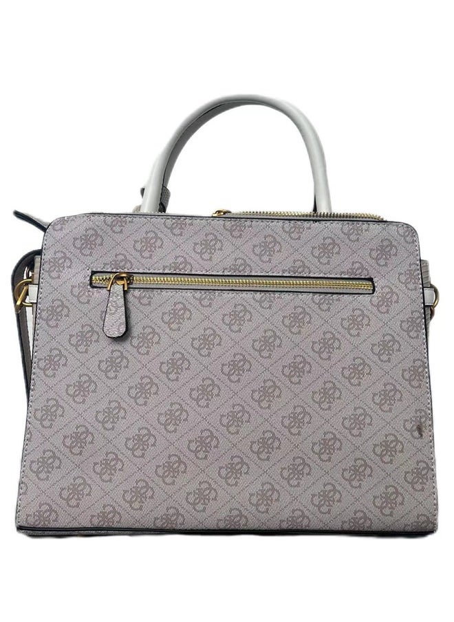 GUESS Ginevra Logo Elite Society Grey Satchel for Women Cloud Wash SB867506