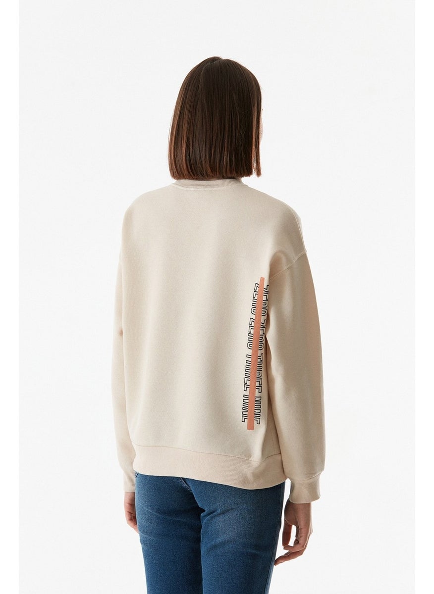 Front and Back Printed Crew Neck Sweatshirt