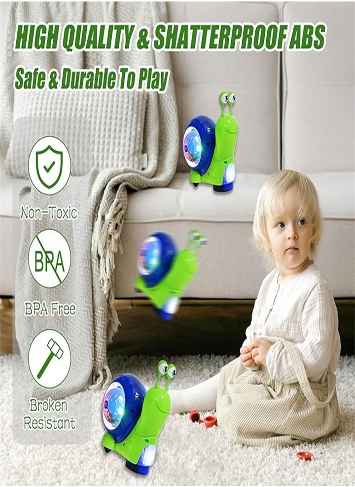 Children's snail electric toy with luminous music, universal swing, interactive sensory toy, suitable for home, birthday gift