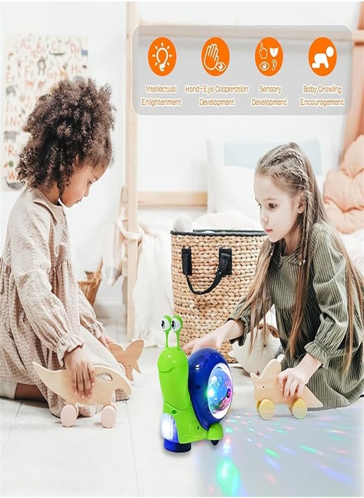 Children's snail electric toy with luminous music, universal swing, interactive sensory toy, suitable for home, birthday gift