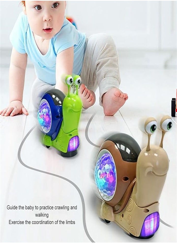 Children's snail electric toy with luminous music, universal swing, interactive sensory toy, suitable for home, birthday gift