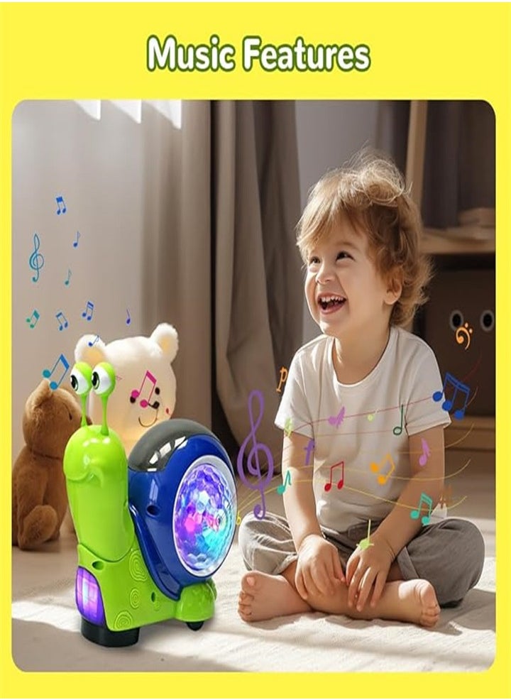 Children's snail electric toy with luminous music, universal swing, interactive sensory toy, suitable for home, birthday gift