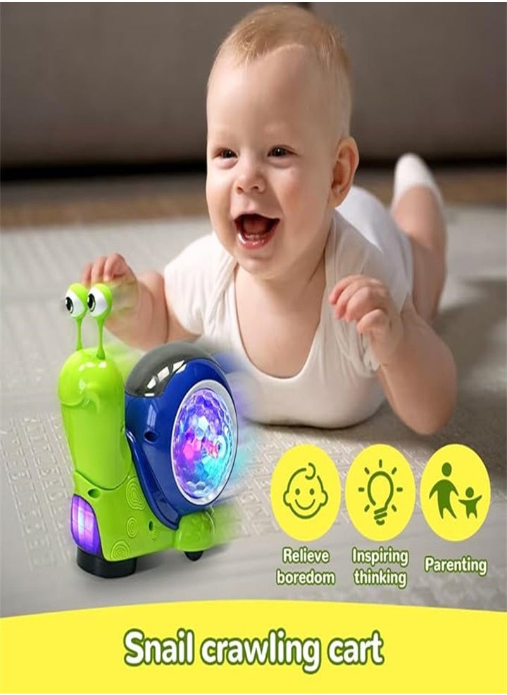 Children's snail electric toy with luminous music, universal swing, interactive sensory toy, suitable for home, birthday gift