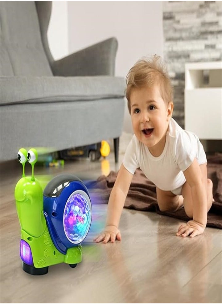 Children's snail electric toy with luminous music, universal swing, interactive sensory toy, suitable for home, birthday gift