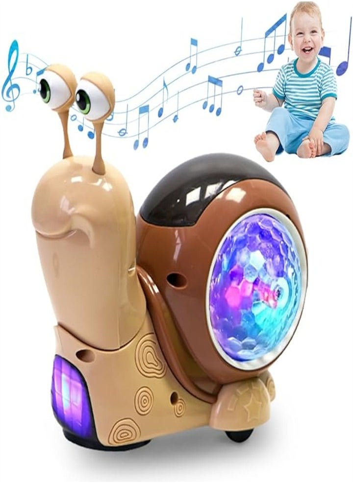 Children's snail electric toy with luminous music, universal swing, interactive sensory toy, suitable for home, birthday gift