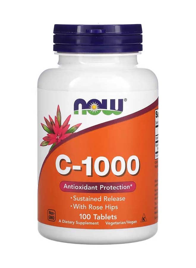 Vitamin C-1000 Sustained Release With Rose Hips 100 Tablets