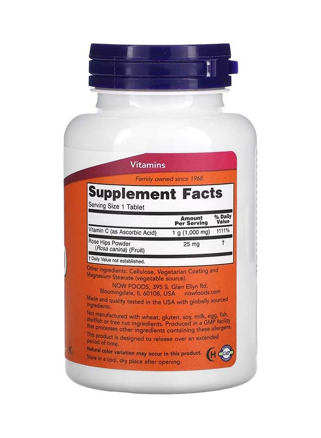 Vitamin C-1000 Sustained Release With Rose Hips 100 Tablets