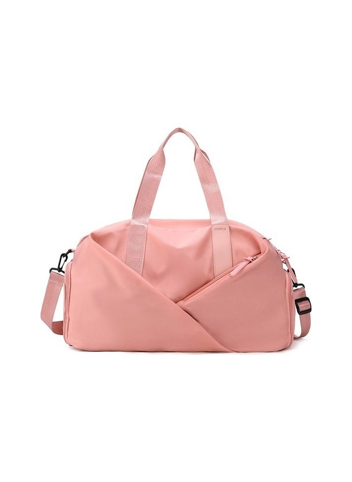 Large capacity travel bag dry and wet separation sports bag swimming bag one shoulder Colour:Pink