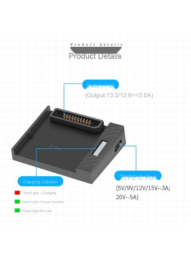 DJI Mavic Air 2S Battery Charger - Fast Charging for Enhanced Flight Experience