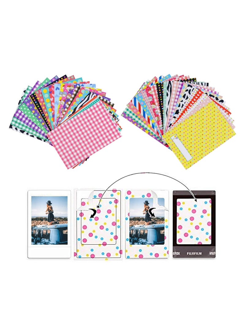 4-in-1 Accessories Set for Fujifilm Instax Pal Camera Case with Wrist Strap Clips Frame Hanging String Stickers Mini Tabletop Tripod-White