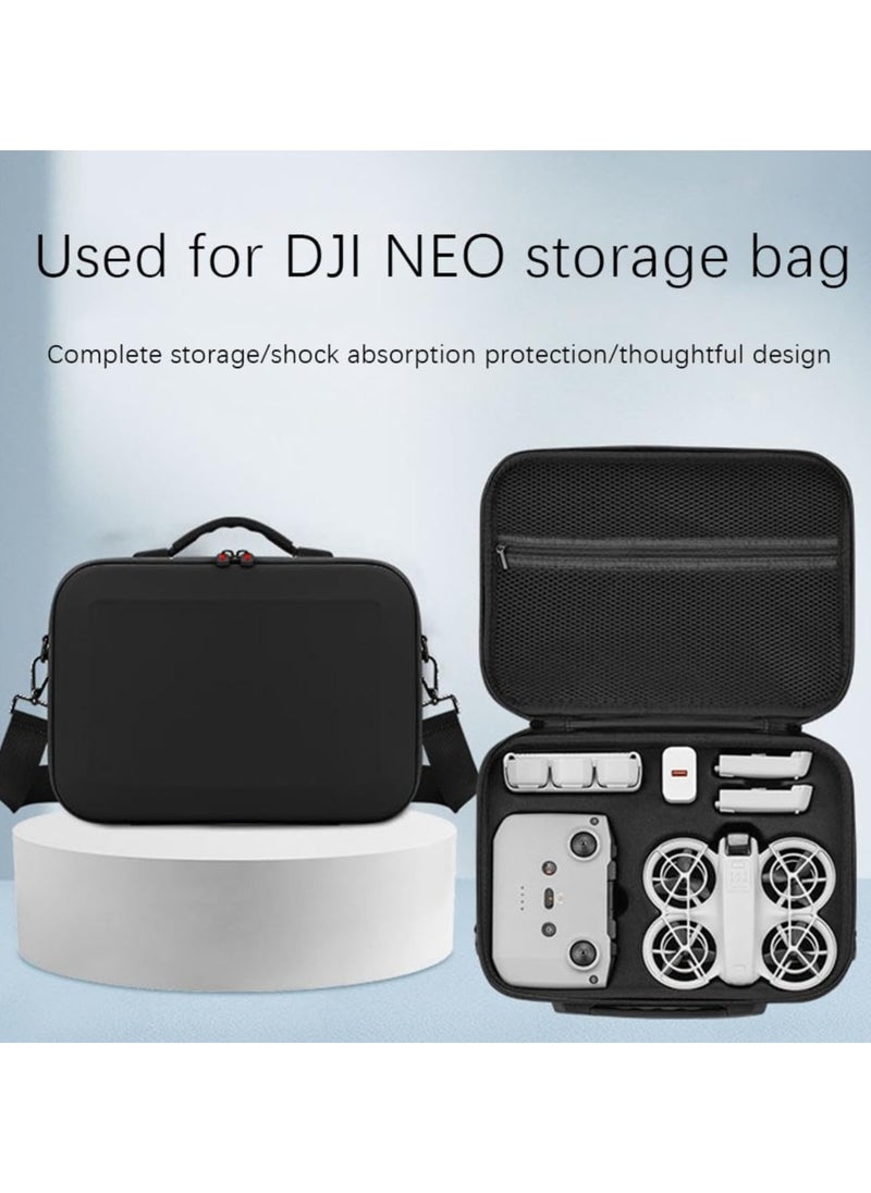 Storage Bag for DJI NEO Drone Aceessories Hard Travel Case Crossbody Bag with Shoulder Strap for DJI Neo Fly More Combo (Black)