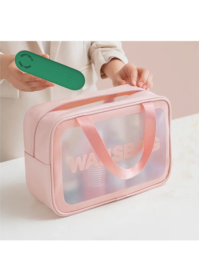 Silicon Portable Oblique Opening Makeup Brush Holder Green