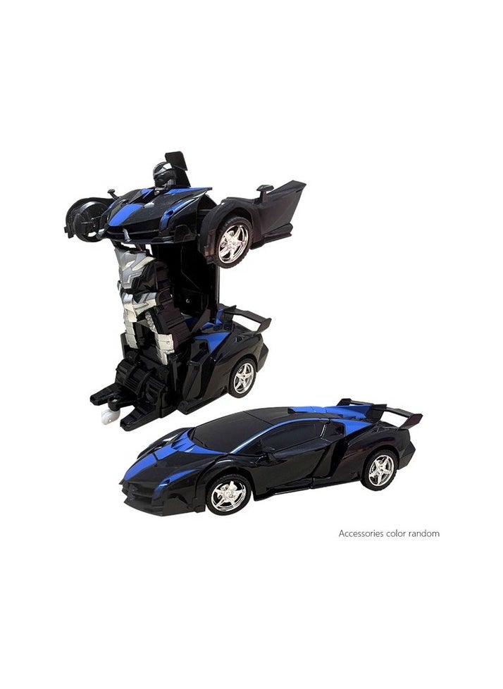 Remote Control RC Car Transformation Robots Sports Vehicle Model remote 2 In 1 Deformation Car Colour:Black