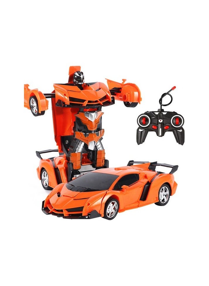 Electric RC Car 2 In 1 Conversion Robots Sports Vehicle Model Robots Men's Toys Far Color / Character:Colourful