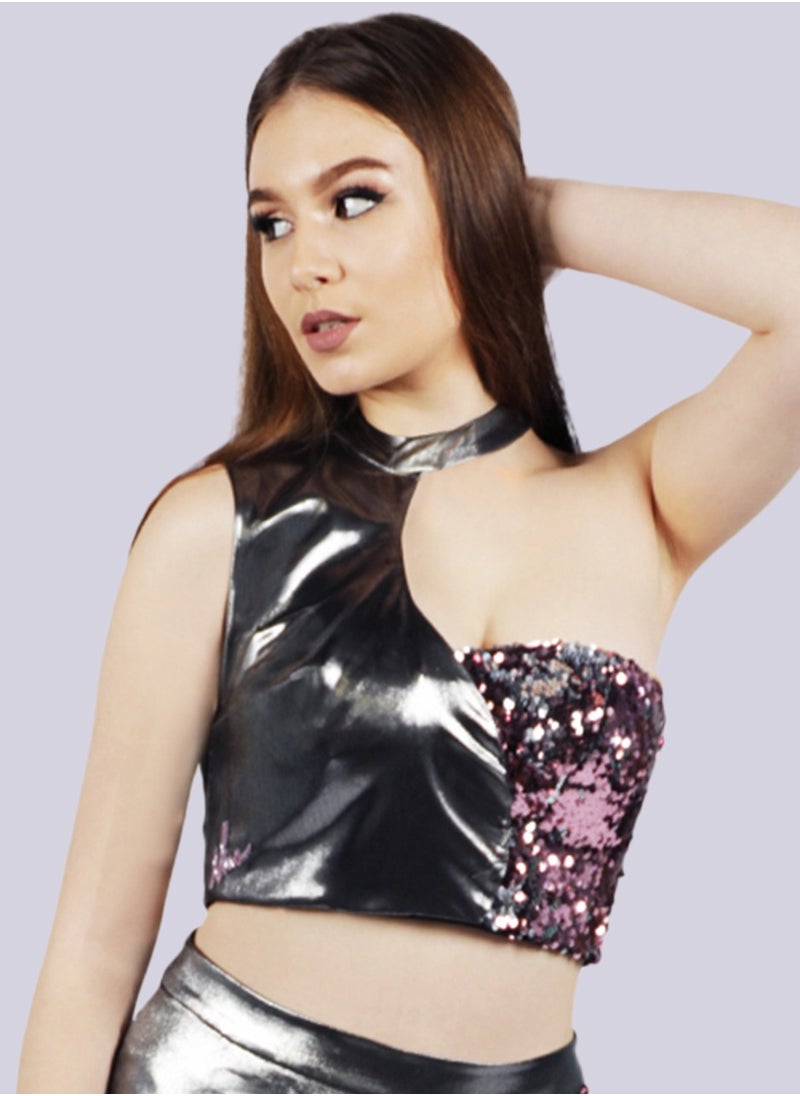 Radiant -  Asymmetric Style Crop Top