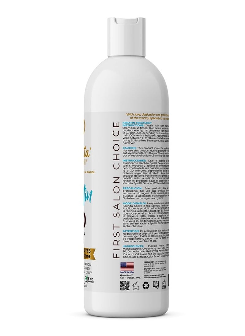 NEW Brazilian Keratin Treatment Hair Straighteners IMPROVED FORMULA 3D Hight Bright Kachita Spell Made in USA (16 floz)