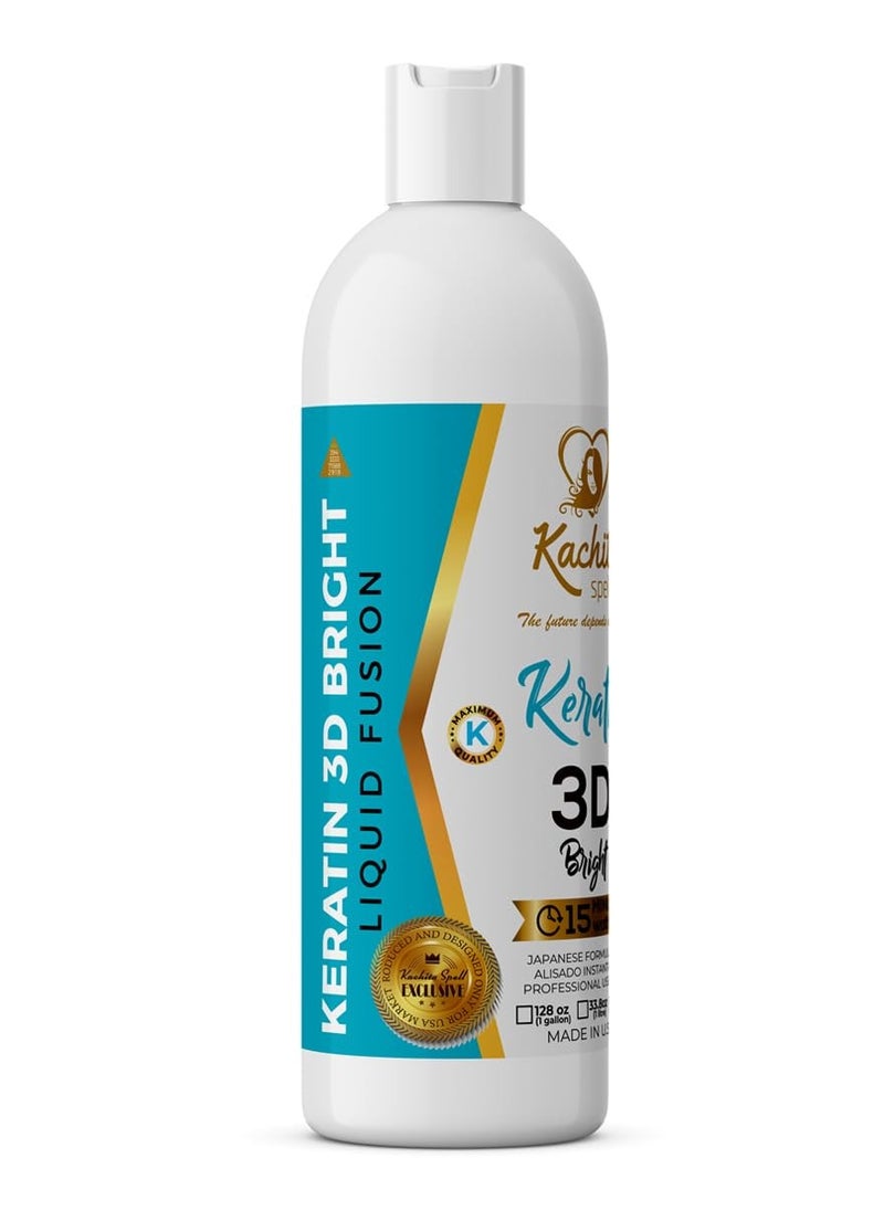 NEW Brazilian Keratin Treatment Hair Straighteners IMPROVED FORMULA 3D Hight Bright Kachita Spell Made in USA (16 floz)