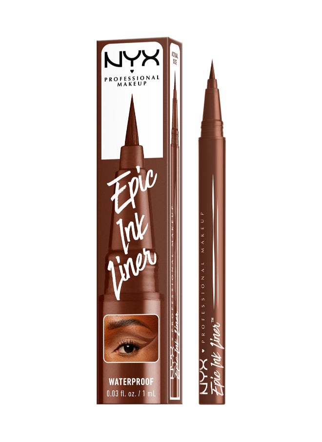 Epic Ink Liner, Waterproof Liquid Eyeliner - Graham Cracker, Vegan Formula, Intense Pigment