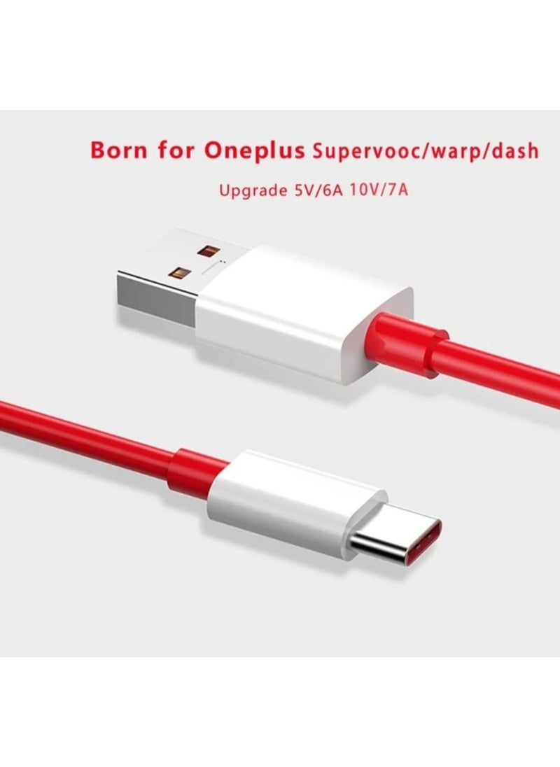 Super Fast USB Type C Charging Cable Compatible with One Plus 11 10 Pro 9 10T 9R 10R 9RT 8T 8 7T 7 6 6T Pro 5T Nord N20 SE N10 N300 CE 2 Lite 2T N100 N200 (Red)