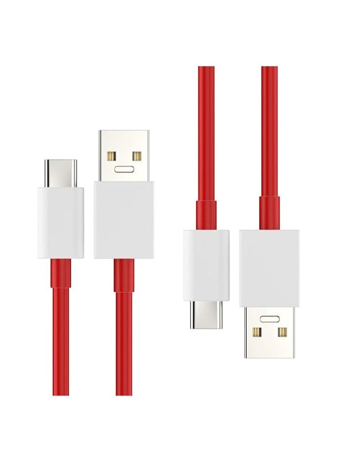 Super Fast USB Type C Charging Cable Compatible with One Plus 11 10 Pro 9 10T 9R 10R 9RT 8T 8 7T 7 6 6T Pro 5T Nord N20 SE N10 N300 CE 2 Lite 2T N100 N200 (Red)