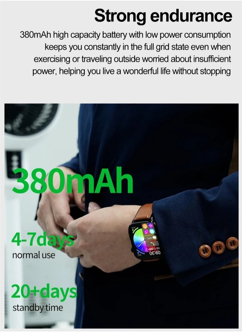 2024 New Blood Lipids Uric Acid Blood Glucose Smart Watch with Heart Rate Body Composition and Bluetooth Call