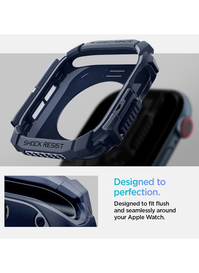 Rugged Armor for Apple Watch Series 10 (46mm) Case Cover Durable TPU (2024) - Navy Blue