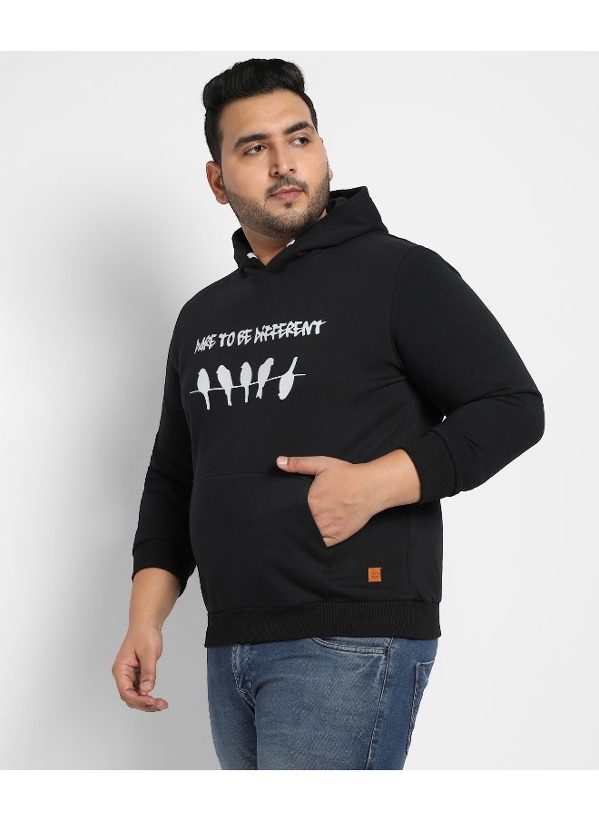 Instafab Plus Men's Jet Black Dare To Be Different Hoodie