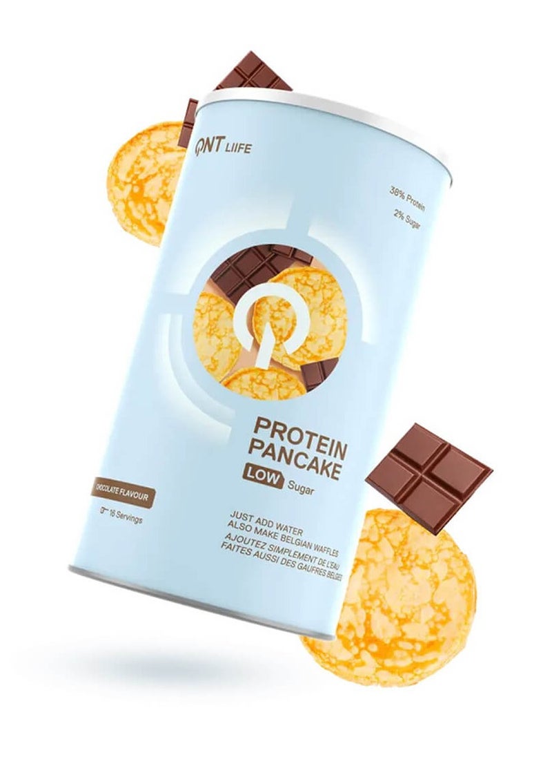 QNT Life, Protein Pancake Low Sugar, Chocolate, 16 Servings, 500g