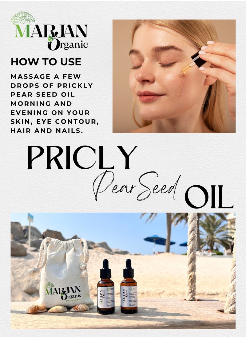 Pricly Pear Seed Oil 20ml - Certified Organic by The Soil Association