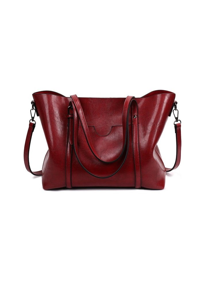 Woman with large capacity shoulder bag portable 8 colors Colour:Red Sizes:30 - 13 - 34 cm