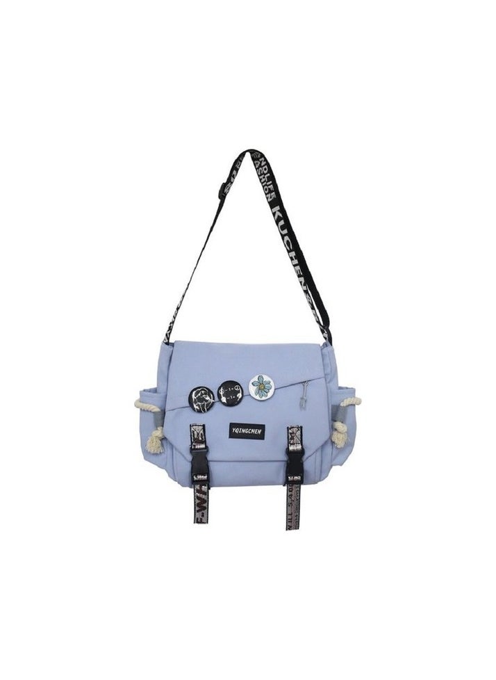 TK Ins Kanvas Bag New Japanese Harajuku with a large capacity of the entire match student hanger bag woman shoulder Colour:Blue Sizes:bond