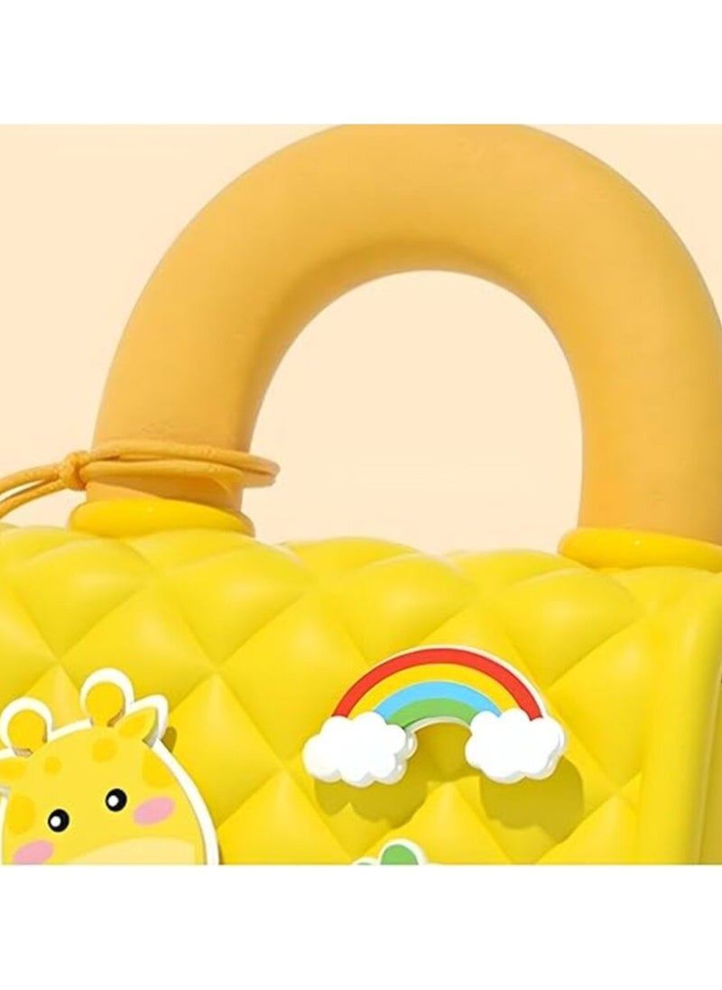 Cartoon Soft Silicone Bag Handbag cross body Purse Sweet Birthday Gift for Children Girls Sling Bag for Women, StylishBag,  Side Bag for Girls, yellow