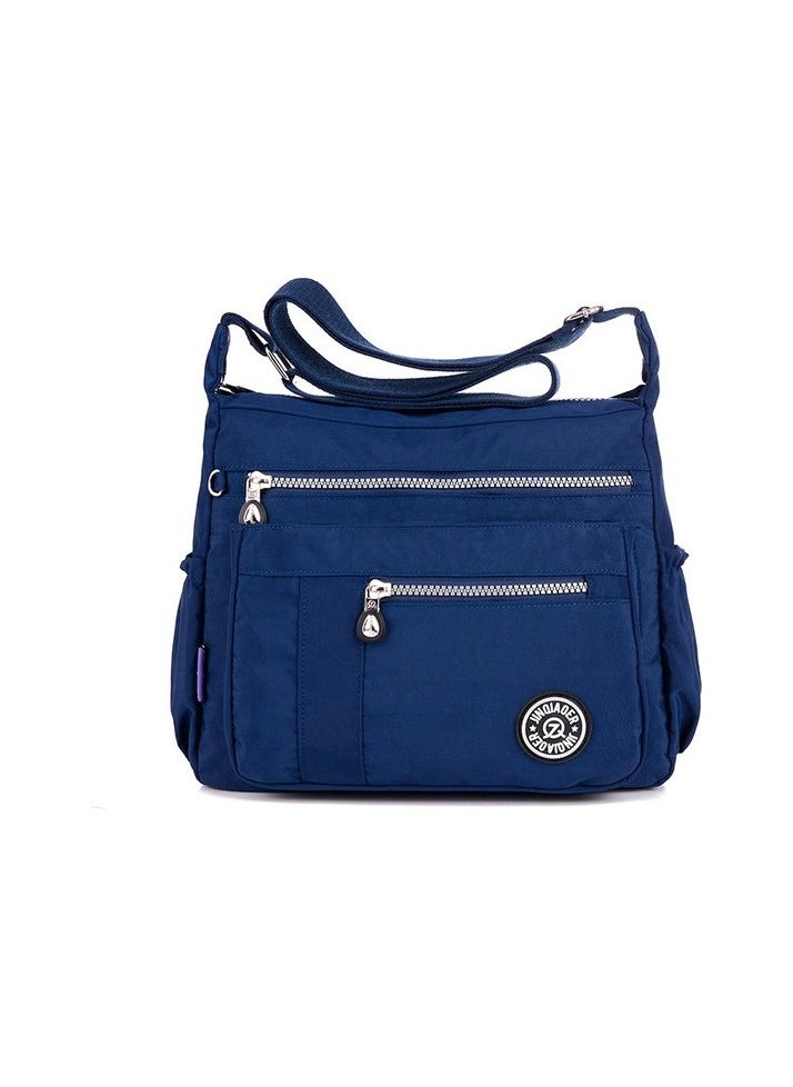 Woman Nylon Waterproof Cross Shoulder Bag - Blue Colour:Blue