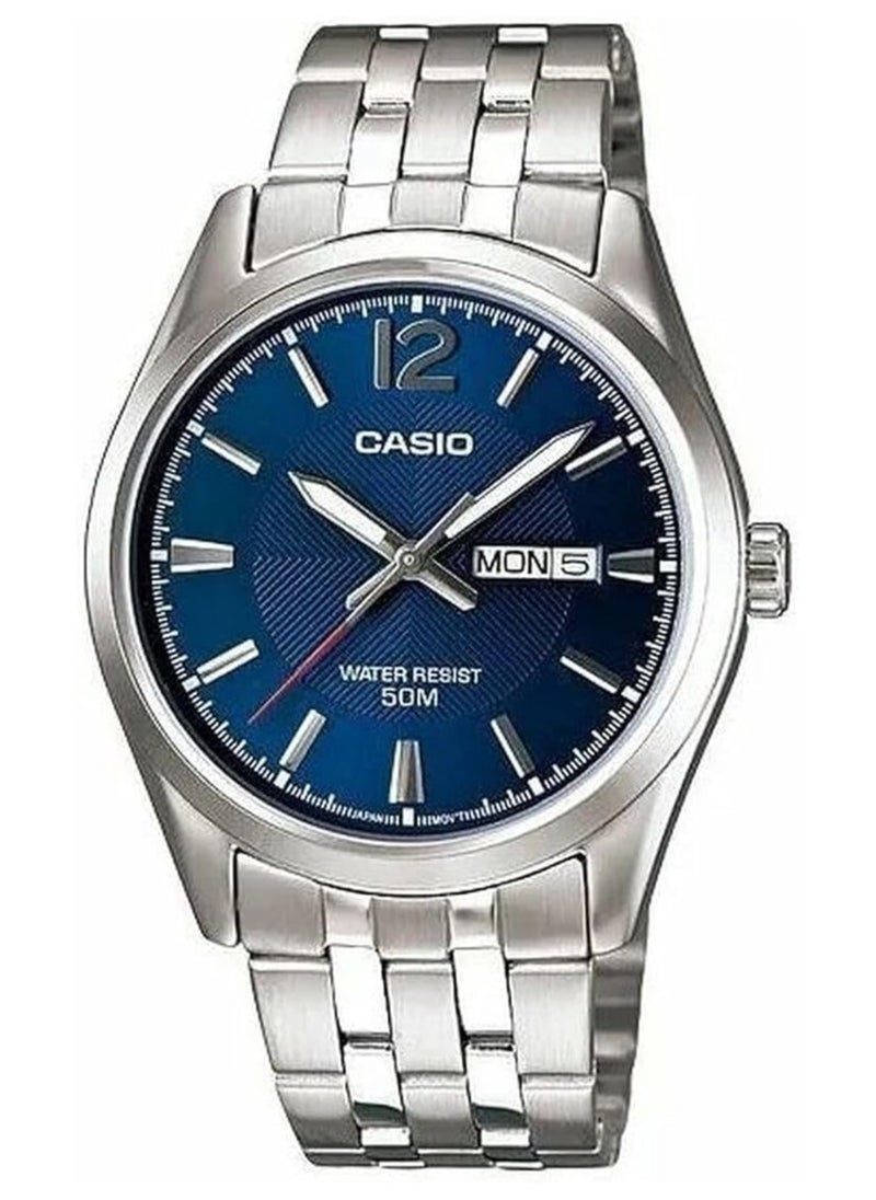 Casio Men's Watch - MTP-1335D-2AVDF Blue Dial, Silver Band