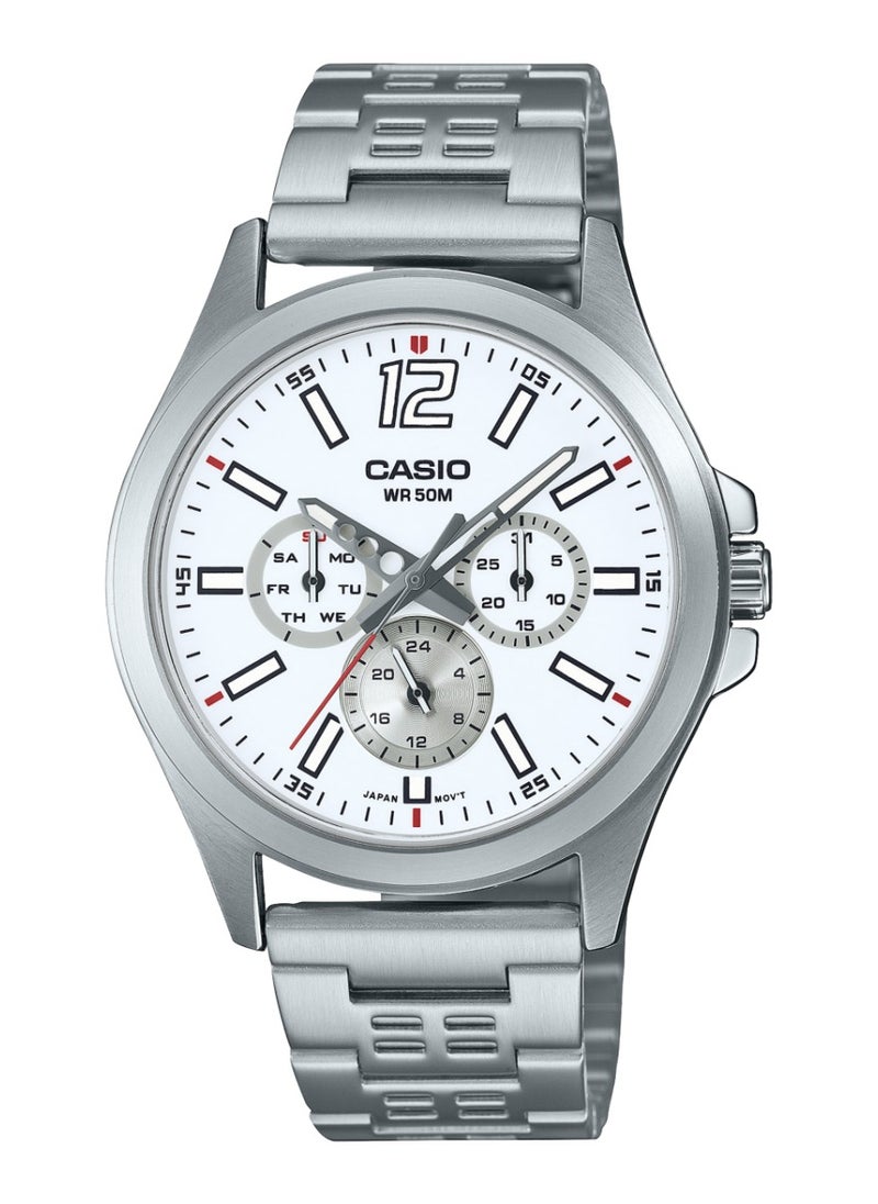 Casio MTP-E350D-7BVDF Sporty White Dial Men's Watch