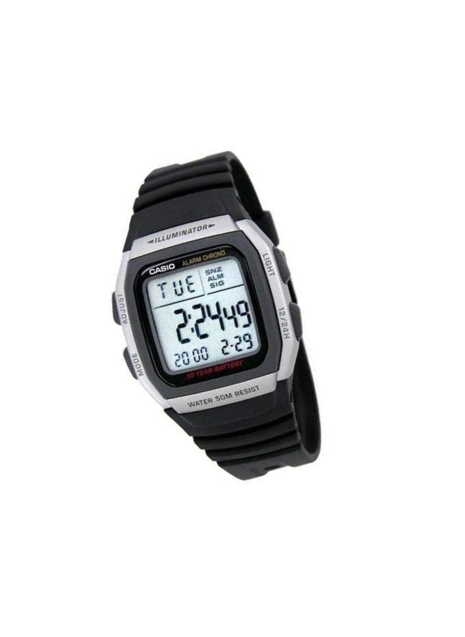 Casio Men's Watch - W-96H-1AVDF grey Dial, BLACK Band