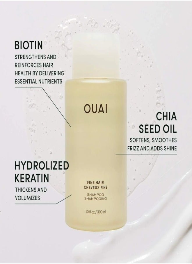 OUAI Fine Hair Shampoo 300ml - Volumizing & Lightweight Hair Care